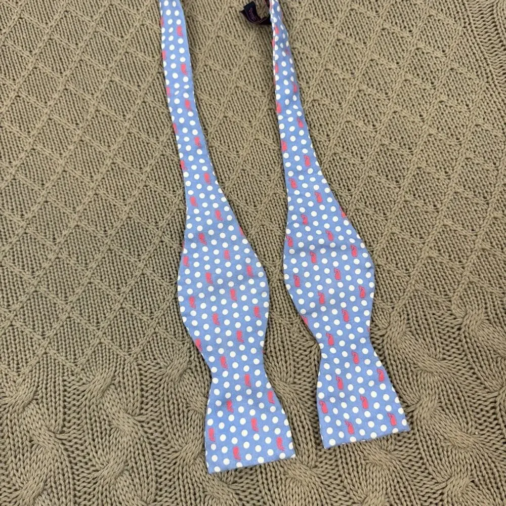 Vineyard Vines Kids' Blue Polka Dot Bow Tie Adjustable Sizing